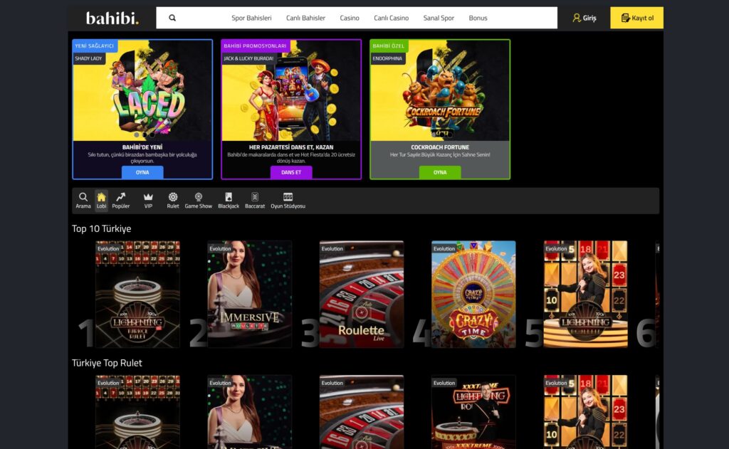 bahibi casino bölümü