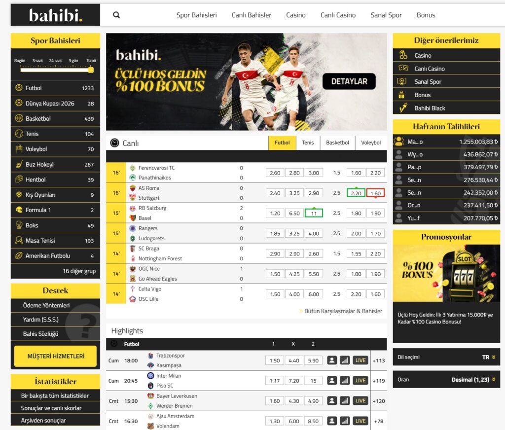 bahibi spor bahisleri