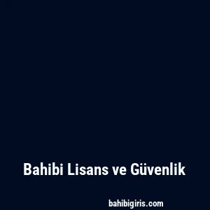 Bahibi Lisans ve Güvenlik