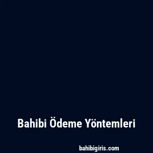 Bahibi Ödeme Yöntemleri